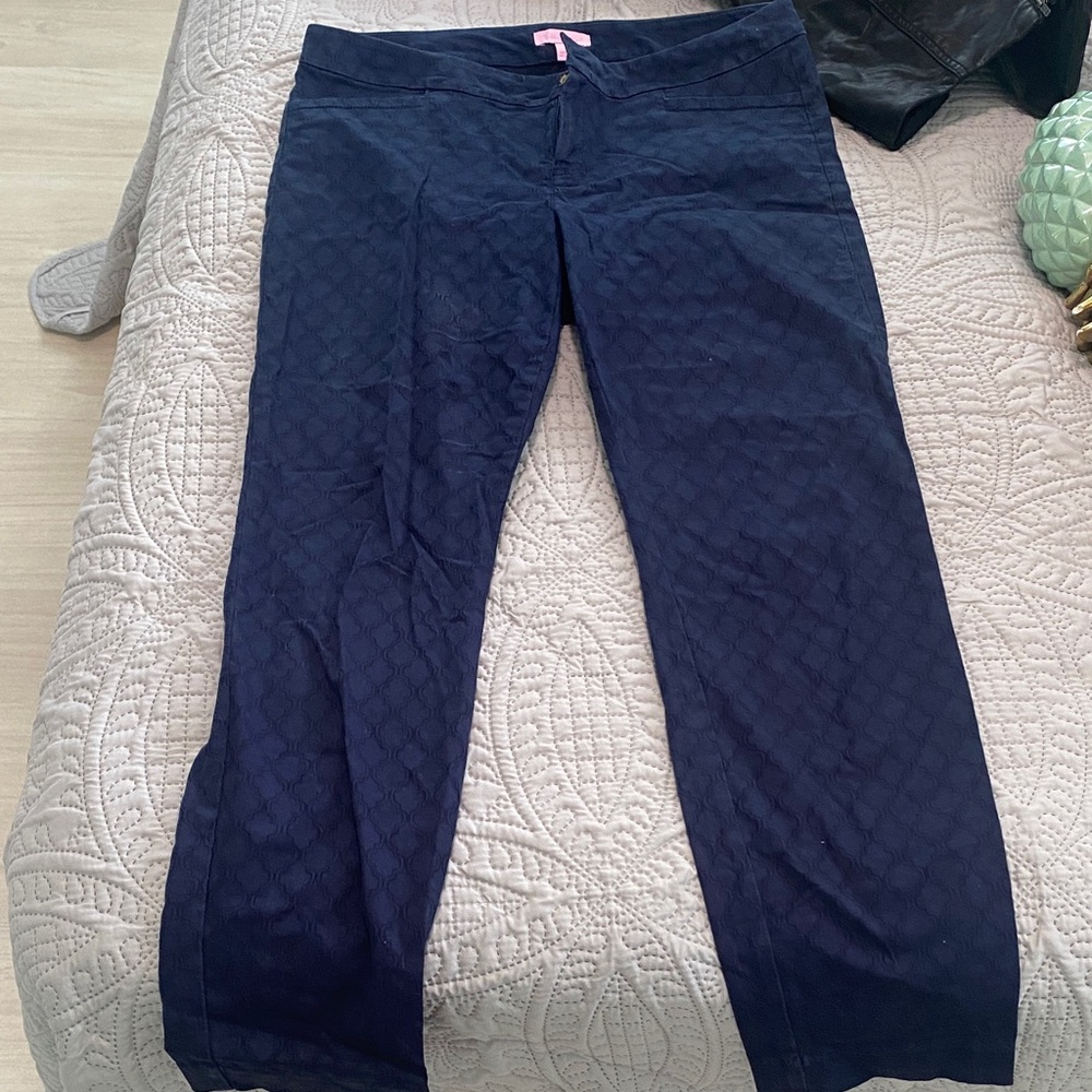 Lilly Pulitzer Charcoal Textured Trousers